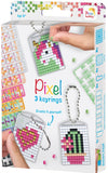 Unicorn Pixelhobby Mosaic 3 Piece Keyring Kit Keyring Including Chain Craft Kit