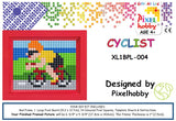 Cyclist Pixelhobby Mosaic Craft XL Pixel Craft 5mm Art Kits Complete with Frame