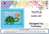 Turtle Pixelhobby Mosaic Craft XL Pixel Craft 5mm Art Kits Complete with Frame