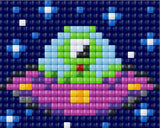 Alien Pixelhobby Mosaic Craft XL Pixel Craft 5mm Art Kits Complete with Frame