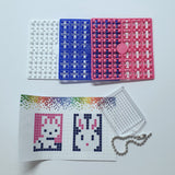 Pixelhobby Mosaic Bunny / Rabbit Keyring Including Chain Craft Kit