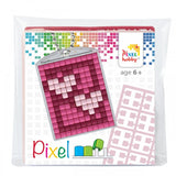 Pixelhobby Mosaic Hearts Keyring Kit Keyring Including Chain Craft Kit
