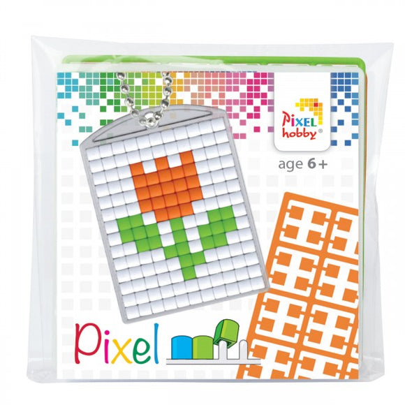 Pixelhobby Mosaic Tulip Keyring Kit Keyring Including Chain Craft Kit