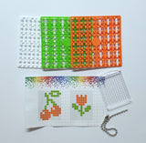 Pixelhobby Mosaic Tulip Keyring Kit Keyring Including Chain Craft Kit