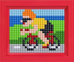 Cyclist Pixelhobby Mosaic Craft XL Pixel Craft 5mm Art Kits Complete with Frame