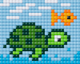 Turtle Pixelhobby Mosaic Craft XL Pixel Craft 5mm Art Kits Complete with Frame