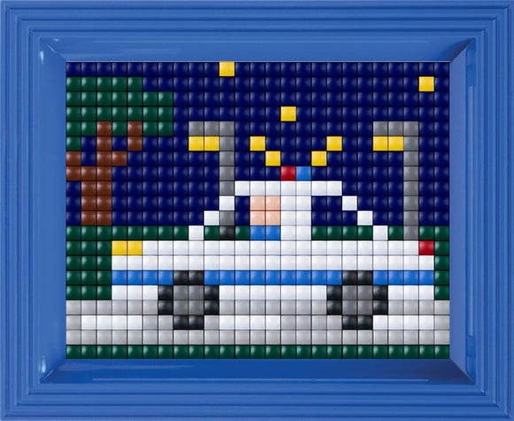 Police Car Pixelhobby Mosaic Craft XL Pixel Craft 5mm Art Kits Complete with Frame