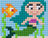 Mermaid Pixelhobby Mosaic Craft XL Pixel Craft 5mm Art Kits Complete with Frame