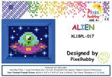 Alien Pixelhobby Mosaic Craft XL Pixel Craft 5mm Art Kits Complete with Frame