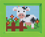 Cow Pixelhobby Mosaic Craft XL Pixel Craft 5mm Art Kits Complete with Frame